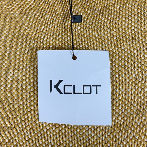 AELFRIC EDEN Unisex Varsity Letterman Sweater Cardigan Patchwork Yellow Gold M - Picture 11 of 12